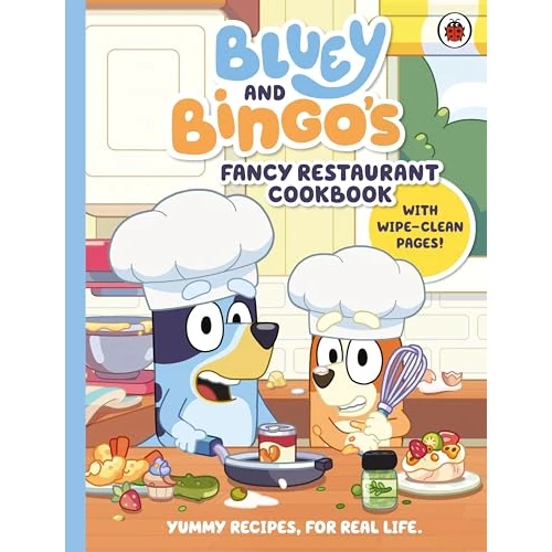 Limited-time offer: Bluey: Bluey and Bingo’s Fancy Restaurant Cookbook: A fun and easy recipe book for kids, with wipe-clean pages from 9.99 £ to 9.45 £ (save 5%)