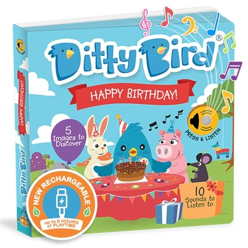 Oferta limitada: DITTY BIRD Happy Birthday: Mi primer juguete con sonido interactivo para bebés con 10 botones para escuchar. Juego educativo bilingüe. ¡Regalo de cumpleaños para empezar a aprender inglés! de 13.49 € a 13.49 € (ahorro 0.00%)