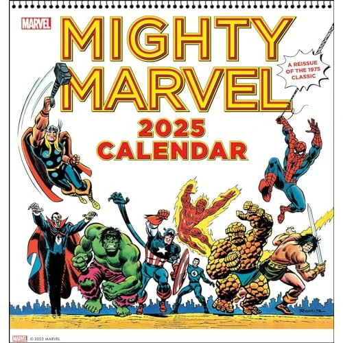 Mighty Marvel 2025 Wall Calendar: A Reissue of the 1975 Classic