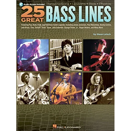 25 Great Bass Lines: Transcriptions, Lessons, Bios, Photos