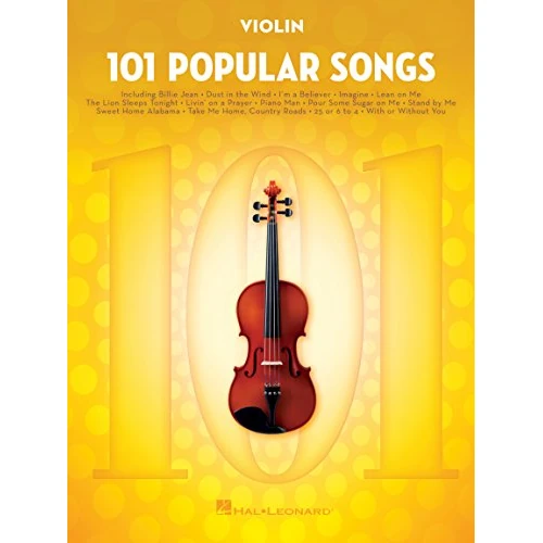 Limited-time offer: 101 Popular Songs Sheet Music for Violin | Solo Violin Songbook for Pop Hits | Easy to Intermediate Arrangements for Practice | Instrumental Music Book for Beginners and Advanced Players from 18.50 GBP to 15.98 GBP (save 14%)