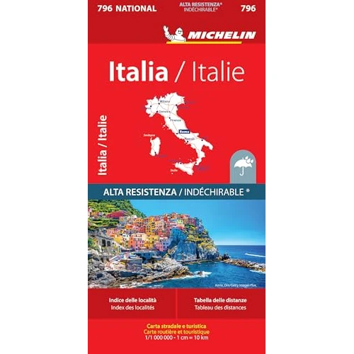 Tijdelijke aanbieding: Michelin Wegenkaart 796 Italië Scheurvast: Wegenkaart Schaal 1: 1.000.000 van 12.95 € naar 12.95 € (0.00% korting)