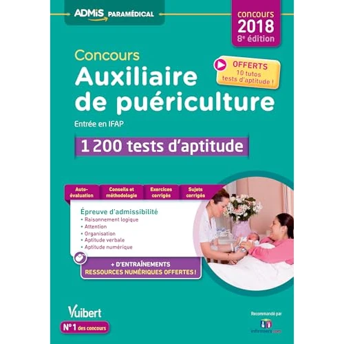 Oferta limitada: Concours Auxiliaire de puériculture Entrée en IFAP: 1 200 tests d'aptitude de 18.00 EUR a 3.99 EUR (ahorro 78%)