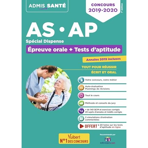 Offerta a tempo: Concours AS-AP spécial dispense: Epreuve orale + Tests d'aptitude — 71% da 20,90 € a 6,14 €