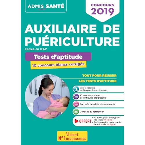 Offerta a tempo: Concours auxiliaire puériculture entrée IFAP: Tests aptitude 10 concours blancs — 53% da 14,90 € a 6,99 €
