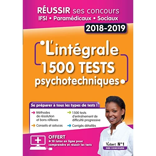 Begrenztes Angebot: L'intégrale 1500 Tests psychotechniques - Concours IFSI, paramédicaux et sociaux: Concours 2018 et 2019 avec 10 tutos offerts von 19.90 EUR auf 13.56 EUR (Rabatt 31%)