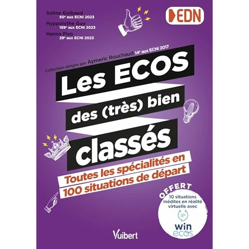 Begrenztes Angebot: Les ECOS des (très) bien classés: Toutes les spécialités en 100 situations de départ - Offert : 10 situations en réalité virtuelle avec WinEcos von 39.90 EUR auf 27.21 EUR (Rabatt 31%)