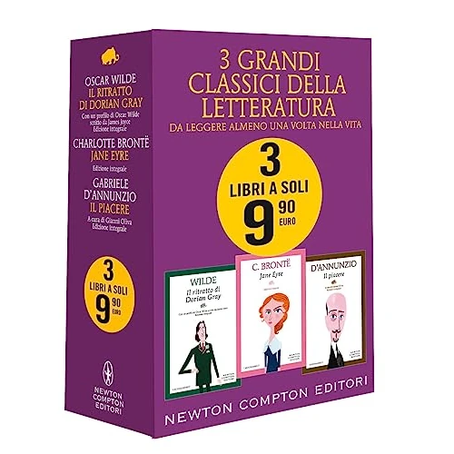 Oferta limitada: 3 grandi classici: Il ritratto di Dorian Gray-Jane Eyre-Il piacere. Ediz. integrale de 9.90 € a 9.90 € (ahorro 0.00%)