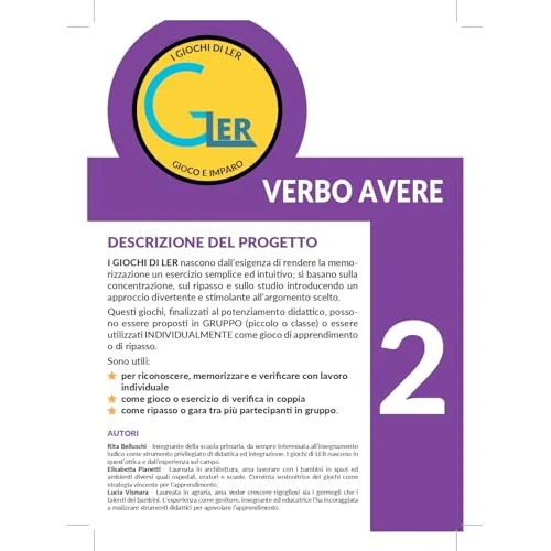 I giochi di LER. Con 90 tessere in cartoncino. Verbo Avere (Vol. 2)