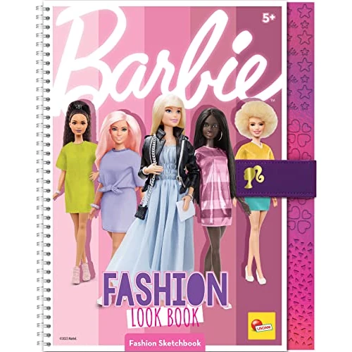 Limitiertes Angebot: Lisciani - BARBIE - Skizzenbuch Trendy Look - Modestudio - Models zum Anziehen - Kreatives Spiel - Filzstifte und Buntstifte - Für Mädchen ab 5 Jahren von 14.99 EUR auf 12.99 EUR (Spare 13%)