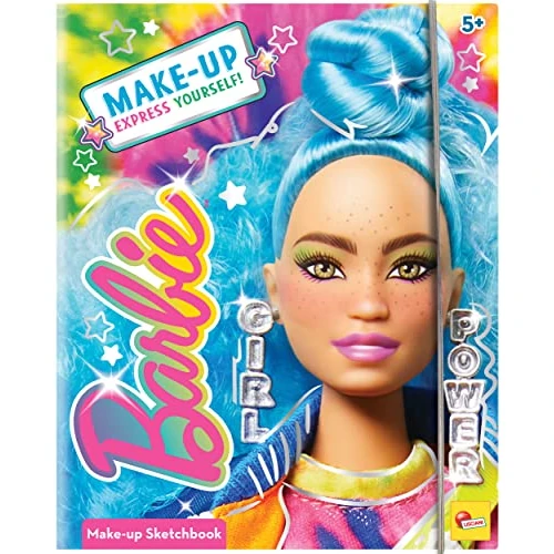 Lisciani - BARBIE - Cuaderno de Dibujo Maquillajes - BARBIEs a Maquillar - Juego Creativo - Kit de Maquillaje - Espejo Incluido - Para Chicas a Partir de 5 años
