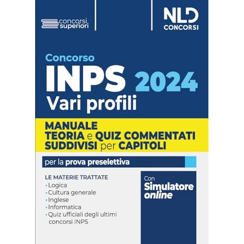 Oferta limitowana: Concorso INPS 2024 vari profili. Manuale + test di verifica per la preparazione al concorso. Con Contenuto digitale per download e accesso online: software di simulazione z 139.95 zł na 139.95 zł (oszczędź 0.00%)