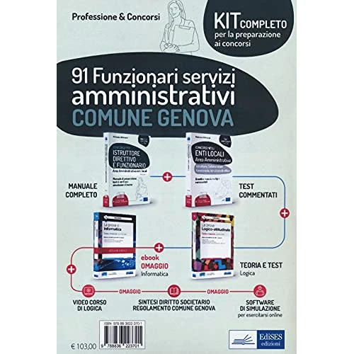 Kit Concorso 91 funzionari amministrativi Genova