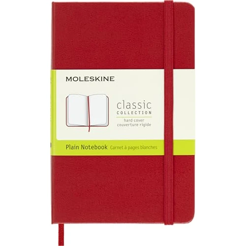 Begrenztes Angebot: Moleskine Classic Notebook, Notizbuch mit weißen Seiten, Hardcover und elastischem Verschluss, Pocket-Format 9 x 14 cm, Scharlachrote Farbe, 192 Seiten von 12.86 EUR auf 12.09 EUR (Rabatt 6%)