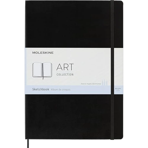 Moleskine - Cuaderno de Acuarela Art Collection, Dibujo con Tapa Dura y Cierre Elástico, Papel Adecuado para Acuarelas y Lápices de Acuarela, Color Negro, Tamaño Grande 21 x 29.7 cm, 96 Páginas