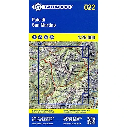 Limited-time offer: Pale di San Martino (022): 1:25000 from 14.96 £ to 14.96 £ (save 0.00%)