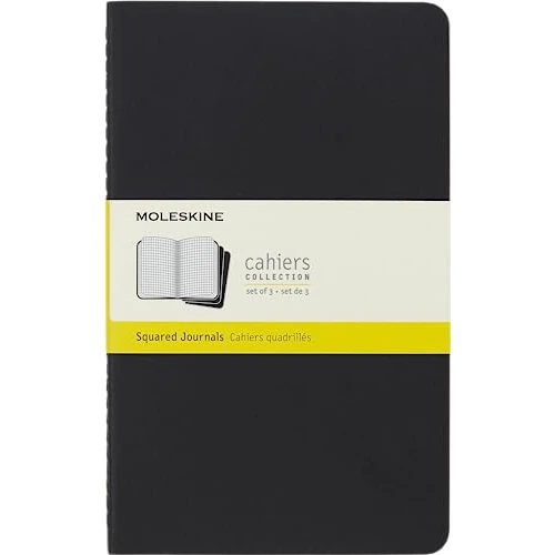 Limited-time offer: Moleskine Squared Cahier L - Black Cover (3 Set) from 14.41 £ to 13.22 £ (save 8%)