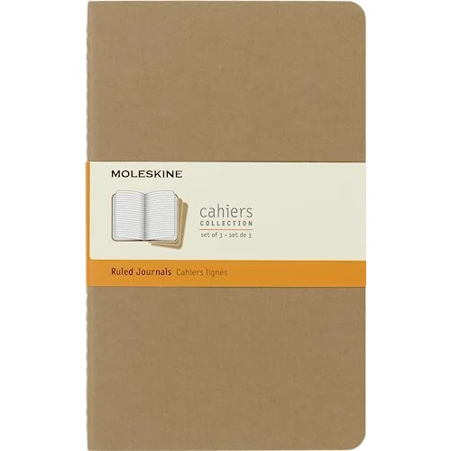 Offerta a tempo: Moleskine Cahier Journal, Set 3 Quaderni con Pagine a Righe, Copertina in Cartoncino e Cucitura a Vista, Colore Marrone, 80 Pagine, Formato Large 13 x 21 cm - 47% da 16.90 € a 9.00 €