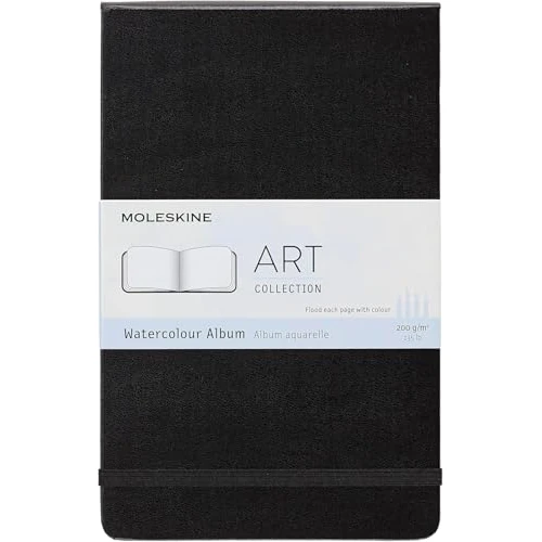 Offerta a tempo: Moleskine Art Watercolour Album, Blocco da Disegno, Carta Adatta a Acquerelli e Matite Acquerellabili, Colore Nero, Large 13 x 21 cm, 72 Pagine - 42% da 27.50 € a 16.00 €