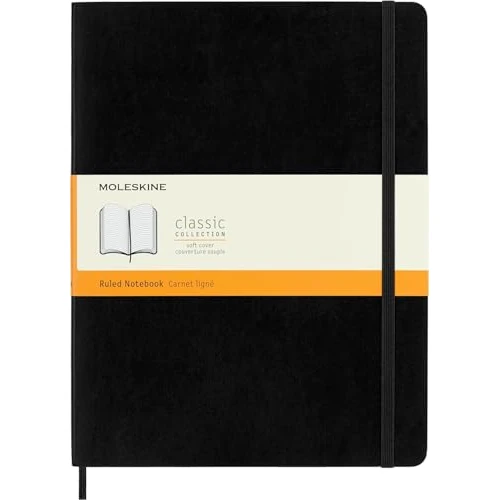 Tijdelijke aanbieding: Moleskine S07223 Klassiek notitieboek met zachte kaft, gelijnd, extra groot, zwart (QP621) van 27.90 € naar 20.30 € (27% korting)