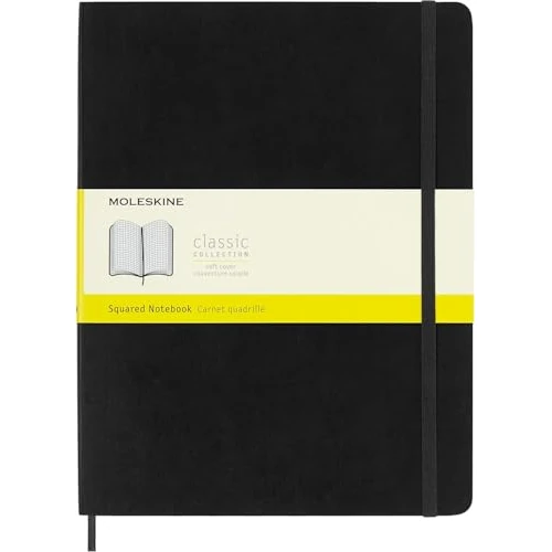 Limited-time offer: Moleskine Classic Squared Paper Notebook, Soft Cover and Elastic Closure Journal, Color Black, Size Extra Large 19 x 25 , 192 Pages from 26.99 GBP to 18.79 GBP (save 30%)