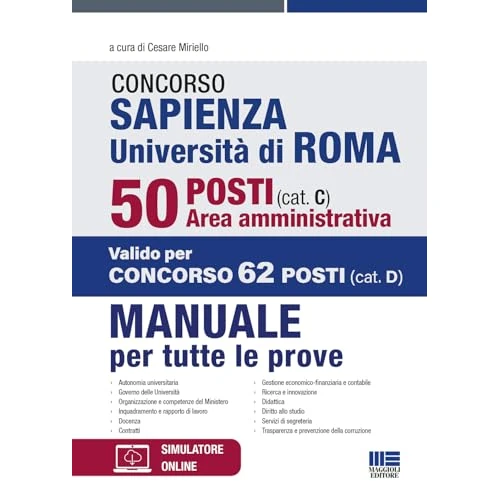 Concorso Sapienza Università di Roma 50 posti (cat. C). Area amministrativa. Manuale per tutte le prove (Concorsi&Esami)