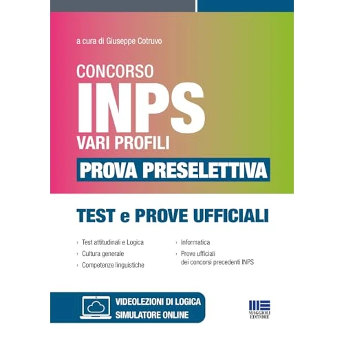 Concorso INPS 2024 vari profili. Prova preselettiva. Test e prove ufficiali. Con espansione online