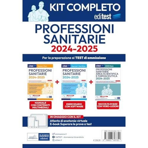 Kit completo EdiTEST Professioni sanitarie. Manuale + Esercizi commentati + Raccolta di quiz. Con software di simulazione (EdiTest Ammissioni universitarie)