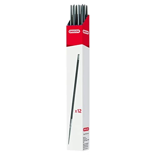 Offerta a tempo: Oregon 12 x Lime Tonde con Design a Doppio Taglio per Affilare Manualmente la Catena della Motosega, 4,8 mm (3/16"), Celeste - 36% da 22.39 € a 14.29 €