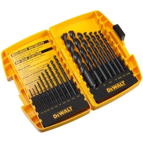 Offre limitée : DEWALT DW1167 Assortiment de 17 forets hélicoïdaux à pointe fendue en oxyde noir de 27.41 € à 27.41 € (0.00% de remise)