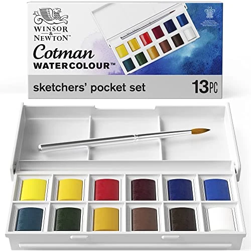 Oferta limitada: Winsor & Newton Set de acuarelas CotMan, surtido de colores, 1set de 23.90 € a 18.19 € (ahorro 24%)