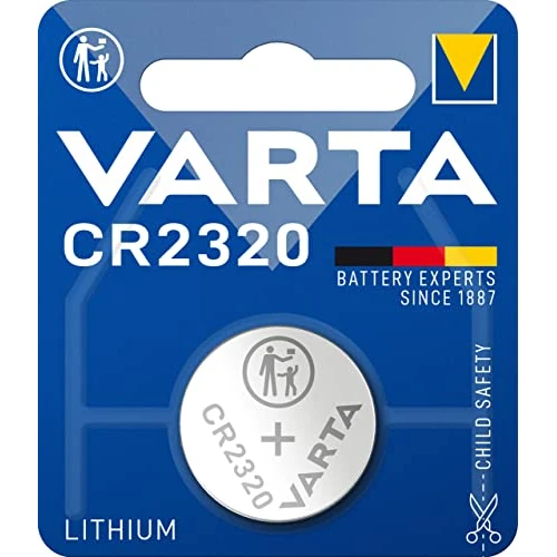 Offerta a tempo: VARTA CR 2320, 6320101401, Batteria Litio a Bottone, Piatta, Specialistica, 3 Volts, Diametro 23mm, Altezza 2mm, confezione 1 pila - 46% da 9.16 € a 4.99 €