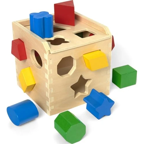 Oferta limitada: Melissa & Doug - Cubo de Madera para Clasificar Formas, Juego Educativo Infantil con 12 Piezas de Madera de Colores - 6073159 - Juguetes Niños 2 años + - Regalo Niño 2 años + - Montessori de 17.99 € a 11.99 € (ahorro 33%)