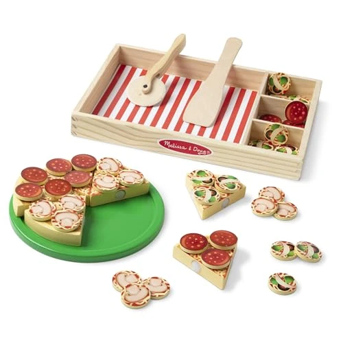 Limited offer: Melissa & Doug Wooden Pizza Party Play Set, 36 Self-Stick Toppings, Pizza Toy Kitchen Set & Play Kitchen Accessories, Preschool Toys for Boys & Girls 3+ from 19.93 EUR to 19.93 EUR (save 0%)
