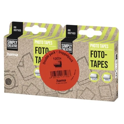 Zeitlich begrenztes Angebot: Hama Fototapes 1.000 Stück (2 x 500 Fotokleber, doppelseitig selbstklebende Klebepads, Klebepunkte geeignet für Fotoalbum und Scrapbook, eckig, in Spenderbox) weiß von 4.29 € auf 4.29 € (0.00% Rabatt)