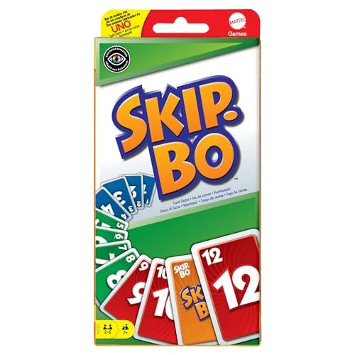Oferta limitowana: Mattel Games 52370 Gra Karciana Skip-Bo i Gra Rodzinna odpowiednia dla 2-6 Graczy, Gra od 7 Lat z 43.49 zł na 43.49 zł (oszczędź 0.00%)