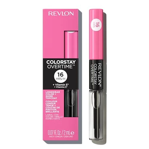 Limited-time offer: Revlon ColorStay Overtime Liquid Lipstick with Clear Lip Gloss, Long-Lasting Lip Color, Dual Ended with Moisturizing Vitamin E, 080 Keep Blushing, 0.07 fl oz from $10.27 to $9.78 (save 5%)