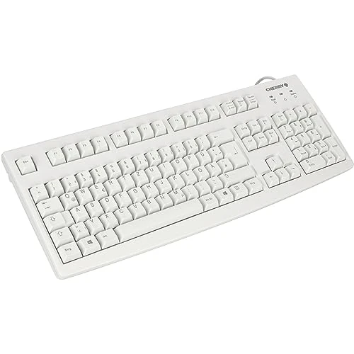 Limited offer: CHERRY G83-6105, Wired Keyboard for Industrial Applications, German Layout (QWERTZ), Abrasion-Resistant Keys, Easy to Clean, Recyclable, Light Grey from 24.24 EUR to 24.24 EUR (save 0%)