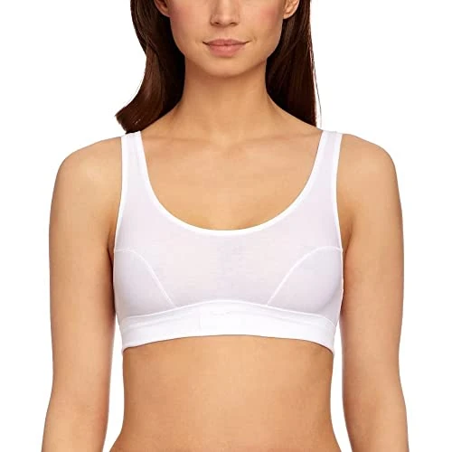 sloggi Double Comfort Top, Bustino, Donna, Bianco (White), 44