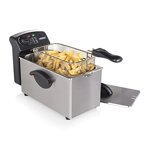 Offerta a tempo: Princess Friggitrice in acciaio inox da 3 L 2000W – Tecnologia a zona fredda per olio più pulito e meno odori, riscaldamento rapido, design elegante, cestello removibile, facile da pulire - 0.00% da 51.00 € a 51.00 €