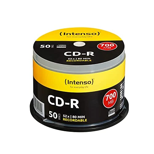 Offerta a tempo: Intenso 1001125 CDR da 700 MB, Argento — 9% da 12,87 € a 11,75 €