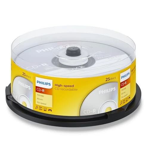 Begrenztes Angebot: Philips CD-R Rohlinge High-Speed (700 MB / 80 Minuten, 52x Speed , 25er Spindel) von 12.31 EUR auf 12.31 EUR (Rabatt 0%)
