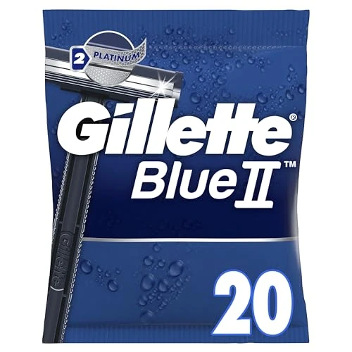 Offre limitée : Gillette Blue II Paquet de 20 rasoirs jetables Bleu de 9.19 EUR à 6.39 EUR (remise 30%)