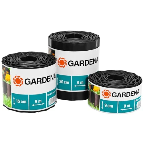 Limited-time offer: Gardena bed edging 20 cm high: ideal lawn delimitation, also for flower beds, 9 m, prevents root propagation, made of plastic, brown (534-20) from 25.43 GBP to 25.43 GBP (save 0%)