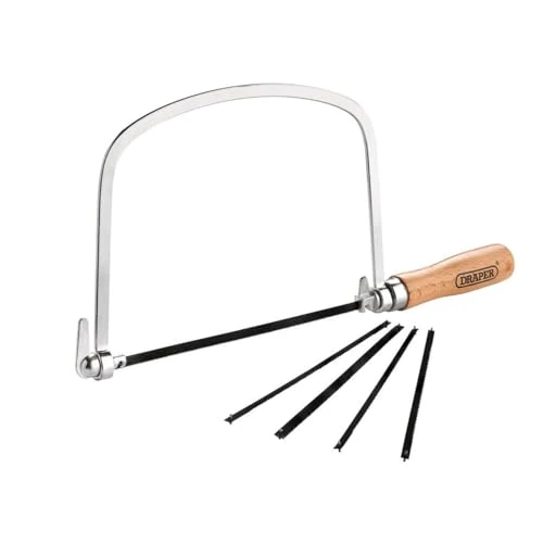 Limited-time offer: Draper Coping Saw | 6 Piece Assorted Blades | Chrome Platted Frame Saw | 360° Turning Blade | Wooden Handle Table Saw| 18052 from 14.76 £ to 11.79 £ (save 20%)
