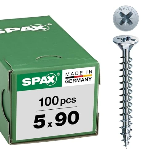 Offre limitée : SPAX Vis universelle, 5 x 90 mm, 100 pièces, Filetage partiel, Tête fraisée, Cruciforme Z2, 4CUT, WIROX - 1081010500903 de 25.03 € à 25.03 € (0.00% de remise)