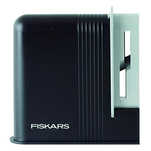 Fiskars Afilador de tijeras, para Tijeras para diestros, Afilador de cerámica/Cubierta de plástico, Negro/Gris, Clip-Sharp 1005137