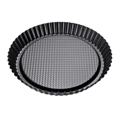 Zenker Pie Pan, Stainless Steel, Black/Metallic, 28 cm Diameter