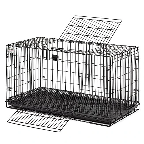 Offerta a tempo: MidWest Homes for Pets Gabbia per conigli pieghevole, lunga 93,98 cm, con griglia per pavimento da 1,27 cm e vassoio in plastica rimovibile, nero, modello 157 - 23% da 64.29 € a 49.67 €