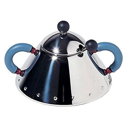 Offerta a tempo: Alessi 9097 Zuccheriera con Cucchiaino in Acciaio Inossidabile 18/10 Lucido, Manici in PA, Azzurro e Pomolo in PA, Nero - 25% da 79.00 € a 59.25 €